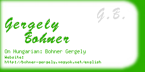 gergely bohner business card